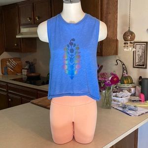 Free People Reflective Logo Love Tank Muscle T